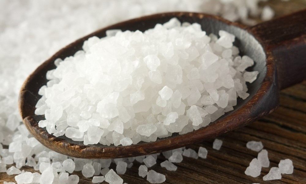 Sea salt grains